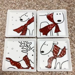 NWT Set of 4 Reindeer Coasters
